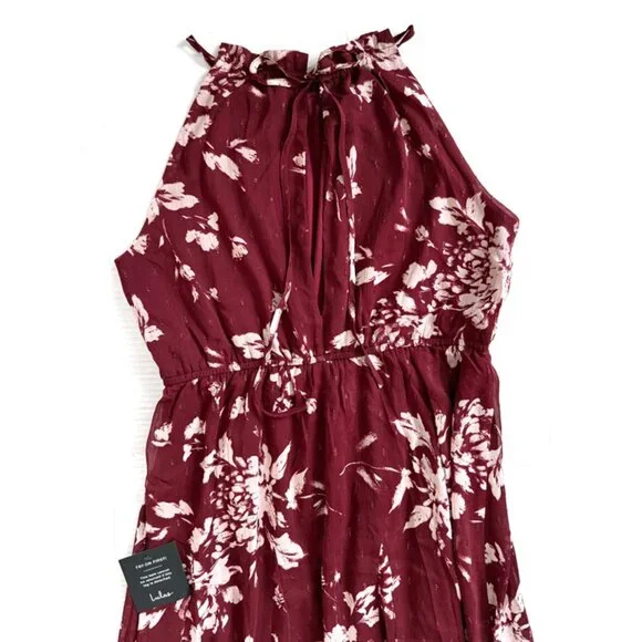 Lulus Instinctive Impression Floral Print Clip Dot Maxi Dress - Picture 3 of 10